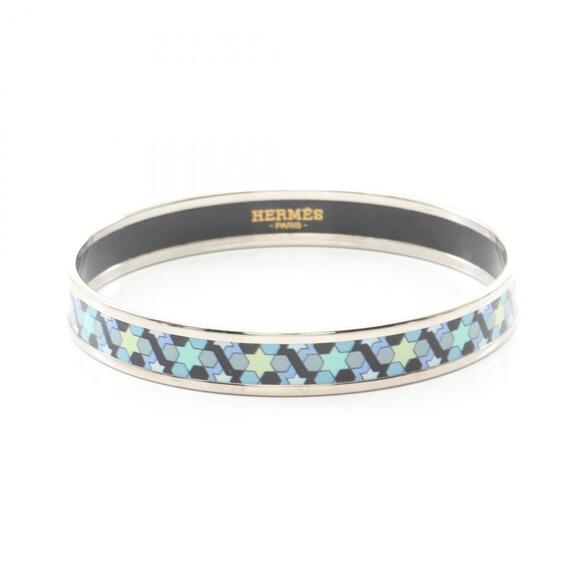 Hermes Hermès enamel PM bangle accessory in stainless steel and cloisonné, av... - Picture 1 of 6
